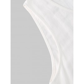 Casual Solid Color Ruffled Hem O-neck Pleated Long Maxi Tiered Dress Casual Solid Color Ruffled Hem O-neck Pleated Long Maxi Tiered Dress