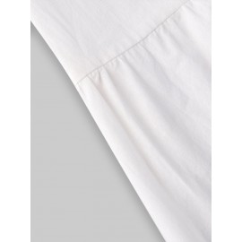 Casual Solid Color Ruffled Hem O-neck Pleated Long Maxi Tiered Dress Casual Solid Color Ruffled Hem O-neck Pleated Long Maxi Tiered Dress