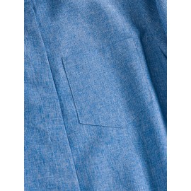 Women Plain Lapel Concealed Placket Casual Shirt Dress Women Plain Lapel Concealed Placket Casual Shirt Dress