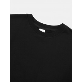 Mens Cat Music Note Print Crew Neck Pullover Sweatshirts Mens Cat Music Note Print Crew Neck Pullover Sweatshirts