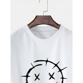 Mens Funny Smile Print Crew Neck Casual Pullover Sweatshirts Winter Mens Funny Smile Print Crew Neck Casual Pullover Sweatshirts Winter