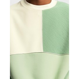 Mens Color Block Patchwork Crew Neck Loose Pullover Sweatshirts Mens Color Block Patchwork Crew Neck Loose Pullover Sweatshirts