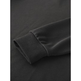 Mens Cartoon Astronaut Print Crew Neck Loose Pullover Sweatshirts Mens Cartoon Astronaut Print Crew Neck Loose Pullover Sweatshirts