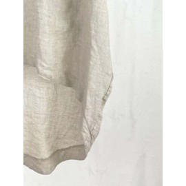 Women Solid Quarter Button High-Low Hem Cotton Blouse Women Solid Quarter Button High-Low Hem Cotton Blouse