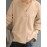 Women Solid V-Neck Pleated Casual Long Sleeve Blouse