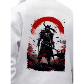 Mens Japanese Ninja Back Print Loose Long Sleeve Hoodies Winter Mens Japanese Ninja Back Print Loose Long Sleeve Hoodies Winter