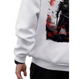 Mens Japanese Ninja Back Print Loose Long Sleeve Hoodies Winter Mens Japanese Ninja Back Print Loose Long Sleeve Hoodies Winter