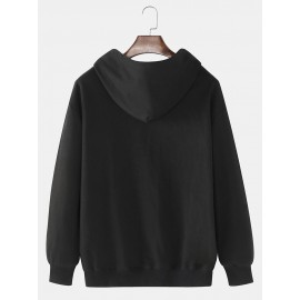 Mens Cartoon Space Astronaut Print Loose Drawstring Hoodies Mens Cartoon Space Astronaut Print Loose Drawstring Hoodies