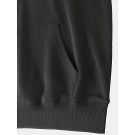 Mens Smile Letter Chest Print Kangaroo Pocket Drawstring Hoodies Winter Mens Smile Letter Chest Print Kangaroo Pocket Drawstring Hoodies Winter