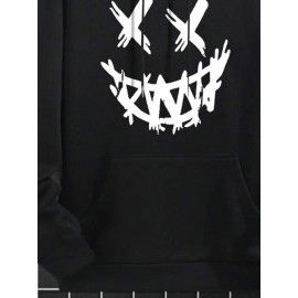 Mens Funny Smile Face Graphic Kangaroo Pocket Drawstring Hoodies Winter Mens Funny Smile Face Graphic Kangaroo Pocket Drawstring Hoodies Winter