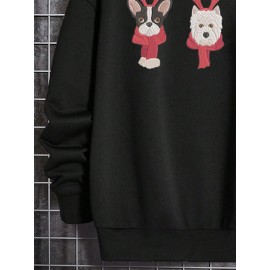 Mens Christmas Cartoon Animal Graphic Casual Long Sleeve Hoodies Winter Mens Christmas Cartoon Animal Graphic Casual Long Sleeve Hoodies Winter