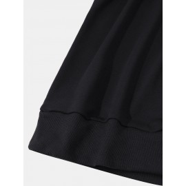 Mens Cartoon Astronaut Print Kangaroo Pocket Drawstring Hoodies Mens Cartoon Astronaut Print Kangaroo Pocket Drawstring Hoodies