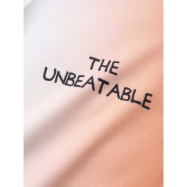 Mens Ombre Letter Print Drop Shoulder Loose Drawstring Hoodies Mens Ombre Letter Print Drop Shoulder Loose Drawstring Hoodies