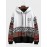 Mens Smile Ethnic Geometric Print Patchwork Long Sleeve Hoodies Winter