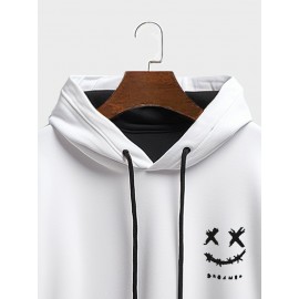 Mens Smile Ethnic Geometric Print Patchwork Long Sleeve Hoodies Winter Mens Smile Ethnic Geometric Print Patchwork Long Sleeve Hoodies Winter