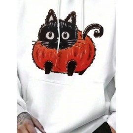 Mens Cute Cat Graphic Kangaroo Pocket Casual Drawstring Hoodies Winter Mens Cute Cat Graphic Kangaroo Pocket Casual Drawstring Hoodies Winter