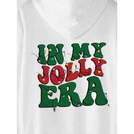 Mens Christmas Letter Back Print Kangaroo Pocket Drawstring Hoodies Winter Mens Christmas Letter Back Print Kangaroo Pocket Drawstring Hoodies Winter